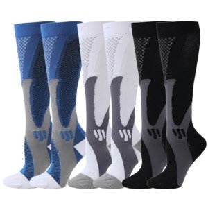 Knee High Compression Socks for Swelling, 2 Pairs