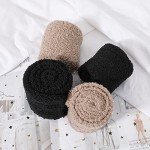 Cozy Fluffy Knee High Socks for Winter - 2 Pairs