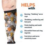 Viasox Cats Knee High Diabetic Socks for Women