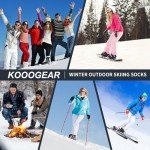 KOOOGEAR Knee High Thermal Ski Socks for Women