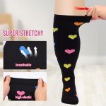 Plus Size Compression Socks for Travel & Sports