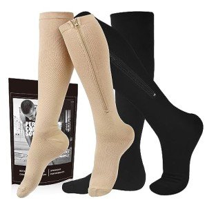 2 Pairs Knee High Compression Socks for Women