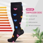 Plus Size Compression Socks for Travel & Sports