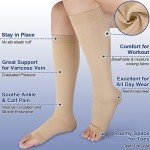 Open Toe Knee High Compression Socks for Women