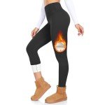 High Waisted Fleece Lined Winter Leggings for Women