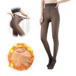Warm Fleece Lined High Waist Tights for Women