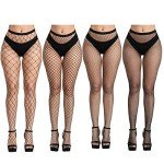 4 Pack Women's High Waist Fishnet Tights