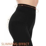 Plus Size Opaque Black Tights with Tummy Control