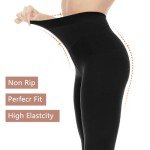 Plus Size Opaque Black Tights with Tummy Control
