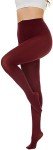 Wine Red Women's Semi Opaque Tights - Large/X-Large