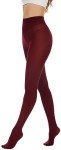 Wine Red Women's Semi Opaque Tights - Large/X-Large