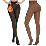 Warm Fleece Lined Tights for Women - 2 Pairs