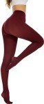 Wine Red Women's Semi Opaque Tights - Large/X-Large