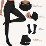 Warm Fleece Lined Tights for Women - 2 Pairs