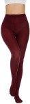 Wine Red Women's Semi Opaque Tights - Large/X-Large