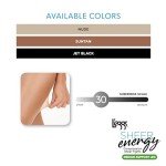 L'eggs Women's Sheer Energy Pantyhose - Jet Black