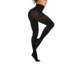 Frola Women's 80 Denier Black Footed Tights