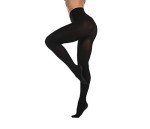 Frola Women's 80 Denier Black Footed Tights
