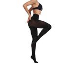 Frola Women's 80 Denier Black Footed Tights