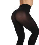 Frola Women's 80 Denier Black Footed Tights