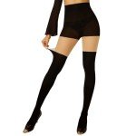 Yilanmy Women's Faux Thigh High Stockings - Black