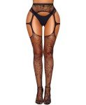RSLOVE Women's Sexy Fishnet Lace Suspender Stockings