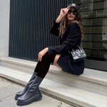 Yilanmy Women's Faux Thigh High Stockings - Black