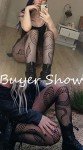 Patterned Fishnet Thigh-High Stockings for Women