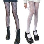 Butterfly Pattern Lace Fishnet Tights - 2PCS