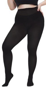 Hiltzo Plus Size Opaque High Waist Tights