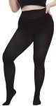 Hiltzo Plus Size Opaque High Waist Tights