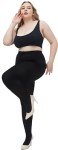 Hiltzo Plus Size Opaque High Waist Tights