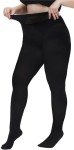 Hiltzo Plus Size Opaque High Waist Tights