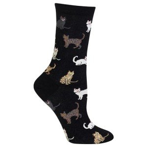Classic Cat Print Trouser Socks for Women
