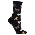 Classic Cat Print Trouser Socks for Women