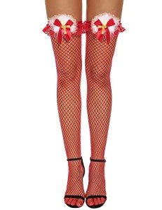 RSLOVE Women's Sexy Santa Thigh High Stockings