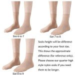 FITU Women's Sheer Nylon Black Ankle Tights