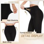 Warm Fleece Lined High Waisted Tights for Women