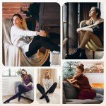 Warm Fleece Lined High Waisted Tights for Women