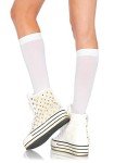 White Opaque Knee Highs for Women by Leg Avenue