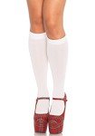 White Opaque Knee Highs for Women by Leg Avenue