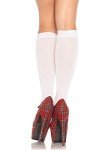 White Opaque Knee Highs for Women by Leg Avenue