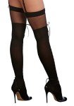Dreamgirl Sheer Thigh High Lace Top Stockings