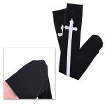 Gothic Thigh High Socks - 2 Pairs with Design
