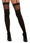 Dreamgirl Sheer Thigh High Lace Top Stockings
