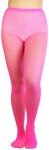 Neon Pink Seamless Fishnet Full Footed Tights