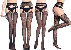 Fishnet Lace Thigh High Stockings for Women