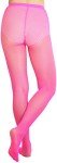 Neon Pink Seamless Fishnet Full Footed Tights