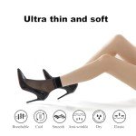 20 Pairs Women's Sheer Ankle Socks - Nude & Black