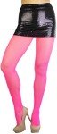 Neon Pink Seamless Fishnet Full Footed Tights